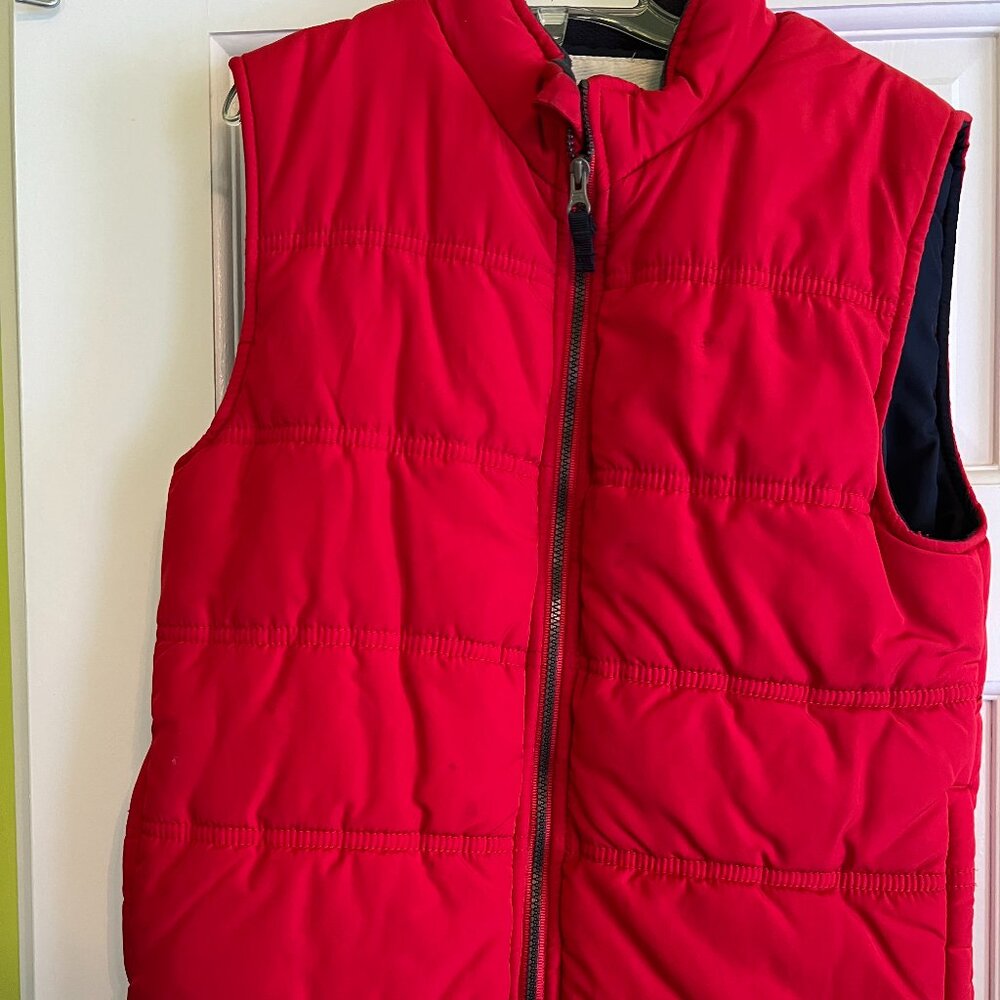 OshKosh B'gosh Vest Kids 8 Red Full Zip Red Puffer Pockets
